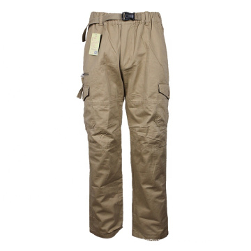 Casual Khaki Men Side Pockets Trousers For Workers